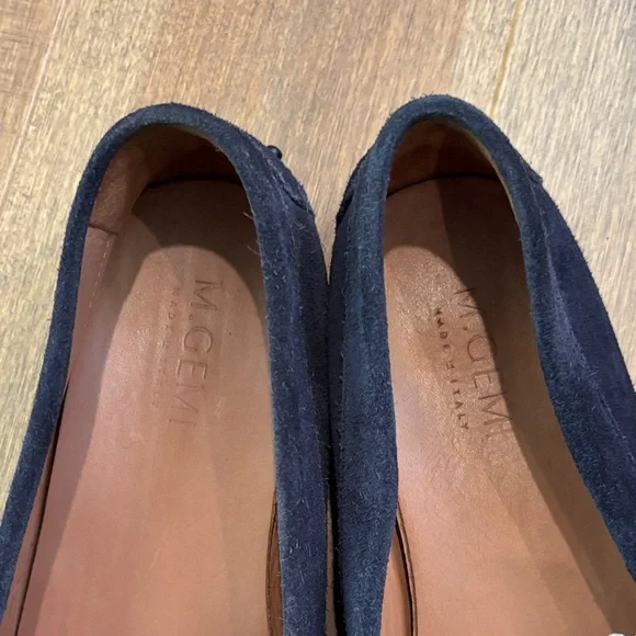 Women's Classic Navy Suede Loafers - Picture 3 of 4